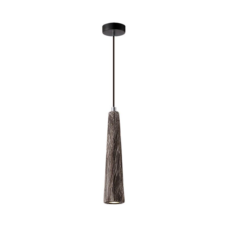 Alshain - Nordic Nordic 1 Light Pendant Lighting with Concrete Shade Black/Grey/Brown Tapered Hanging Ceiling Light