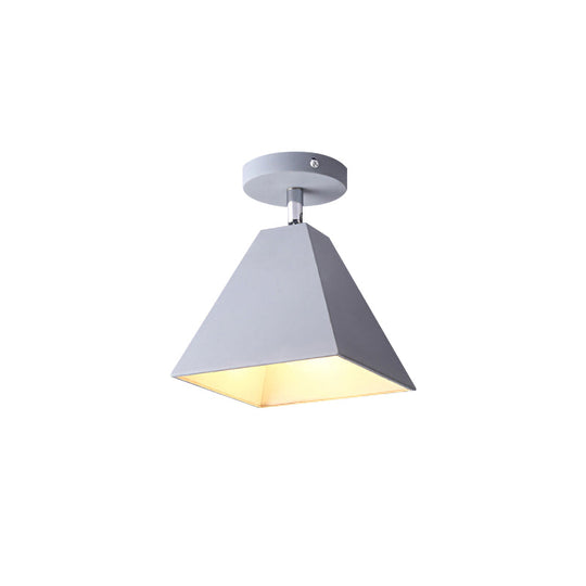 Metal Pyramid Ceiling Light for Modern Kid's Bedroom