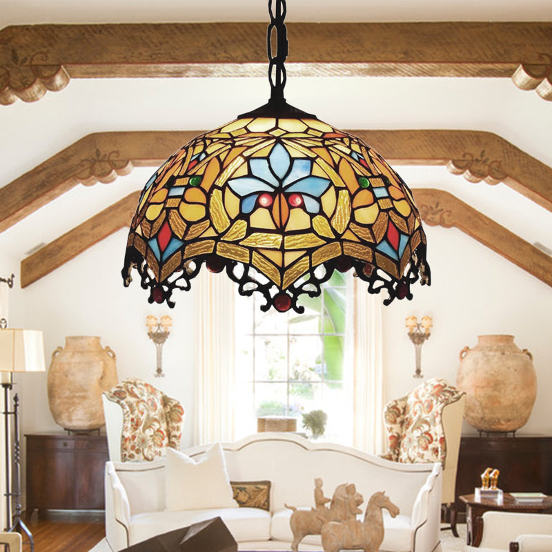 Stained Glass Victorian Hanging Lights for Dining Table and Ceiling