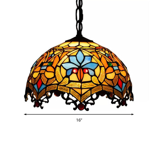 Stained Glass Victorian Hanging Lights for Dining Table and Ceiling