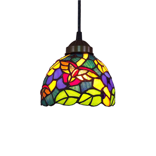 Serenity - Tiffany Dragonfly Ceiling Pendant Lamp - Stunning Stained Glass Dining