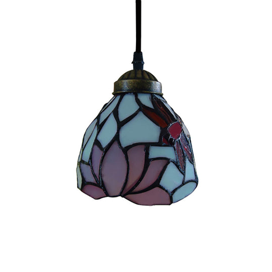 Serenity - Tiffany Dragonfly Ceiling Pendant Lamp - Stunning Stained Glass Dining