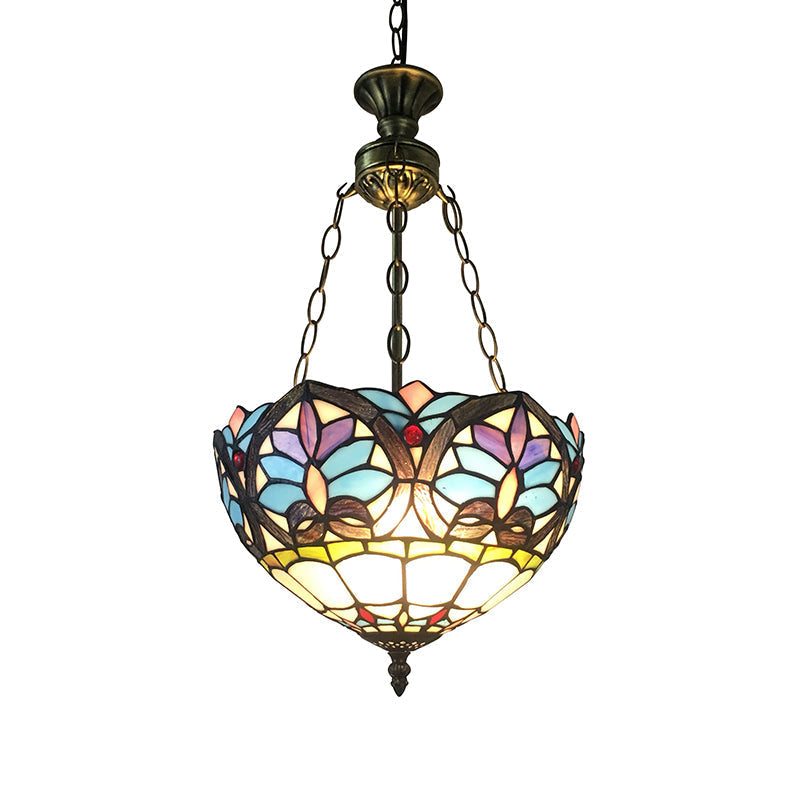 Adjustable Small Led Pendant Lights Baroque-Style Ceiling Fixture With Antique Brass Finish Metal