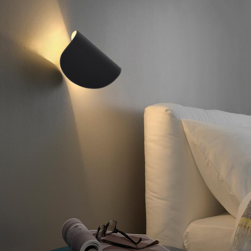 Modern Metal Wall Sconce Light For Bedroom - Foldable Design 1-Light Black/Grey/Silver