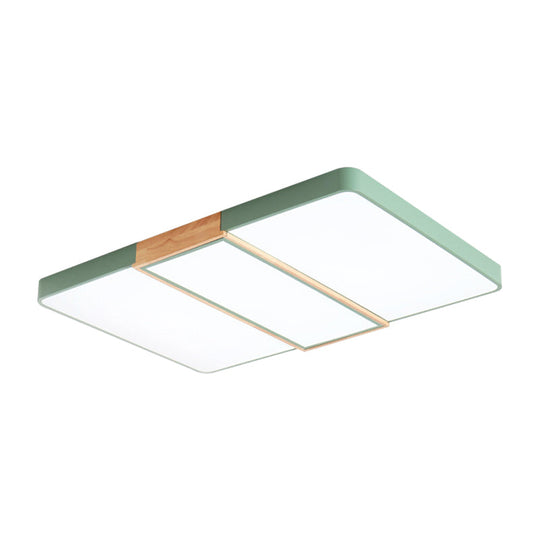 Nordic Acrylic Slim Panel Ceiling Mount Light - Green/Pink/White - Ideal for Living Room