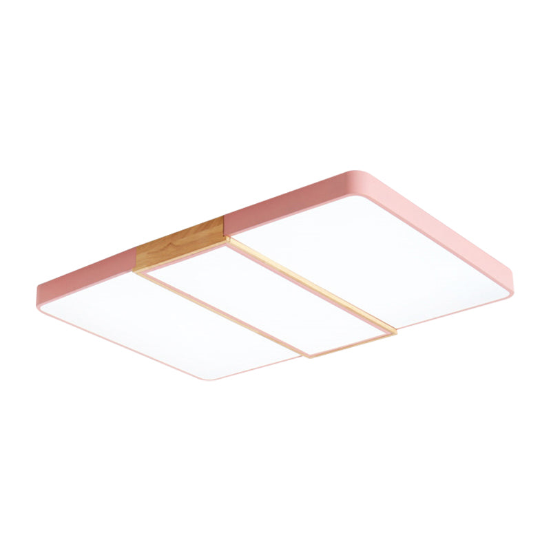 Nordic Acrylic Slim Panel Ceiling Mount Light - Green/Pink/White - Ideal for Living Room