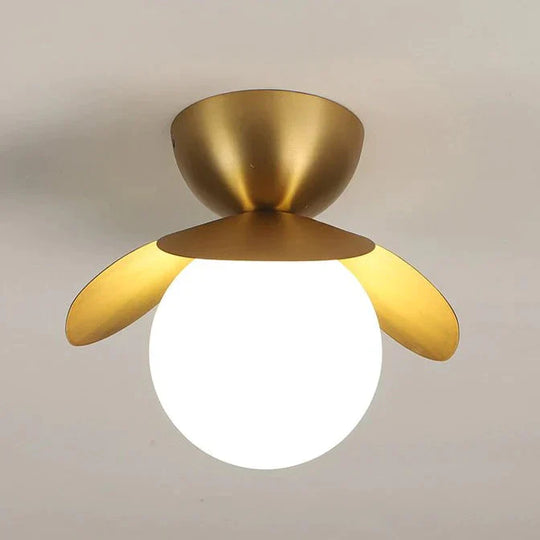 Nordic Flower Corridor Aisle Lamp All Copper Cloakroom Ceiling Lamp