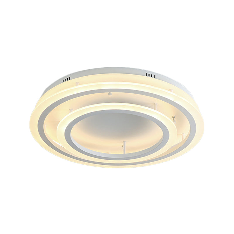 Contemporary LED Acrylic Hoop Ceiling Light in Warm/White - 18"/29.5" Width