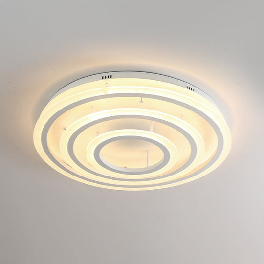 Contemporary LED Acrylic Hoop Ceiling Light in Warm/White - 18"/29.5" Width