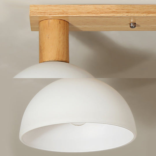 Sleek LED Ceiling Mount Light with Frosted Glass Shade - Ideal for Stairs and Kitchens