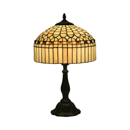 Tiffany Style Beige Glass Nightstand Light

Note: It Is Important To Keep The Keywords Style And