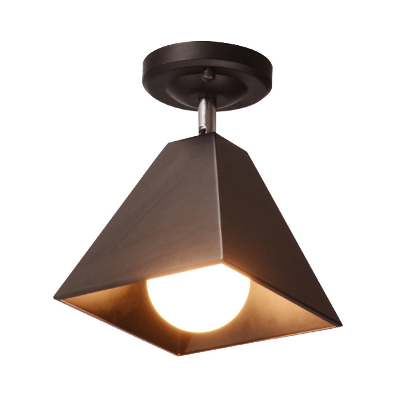 Craftsman Flush Mount Ceiling Light - Modern Metal Design for Office or Clothing Store