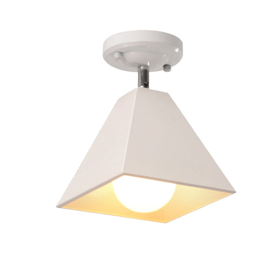 Craftsman Flush Mount Ceiling Light - Modern Metal Design for Office or Clothing Store