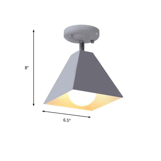 Craftsman Flush Mount Ceiling Light - Modern Metal Design for Office or Clothing Store