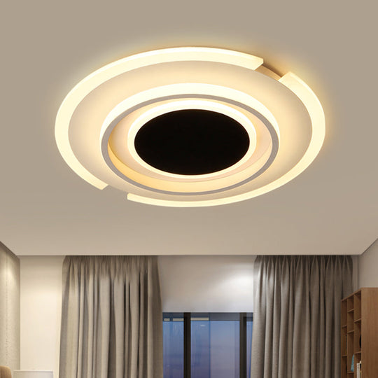 16.5"/20.5" Black Flush Mount Nordic LED Lamp for Bedroom