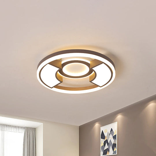 Modern Acrylic Flush Ceiling Light - 16 / 19.5 Dia Led Warm/White White Warm