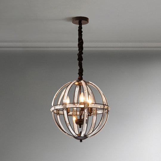 Stunning Crystal-Encrusted Pendant Chandelier - Single Bulb Black/Gold Finish Ideal For Restaurants