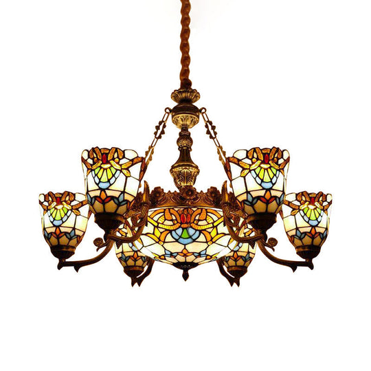 Stunning Baroque Style Chandeliers - Art Glass Dining Room Hanging Fixture With Curved/Straight Arm