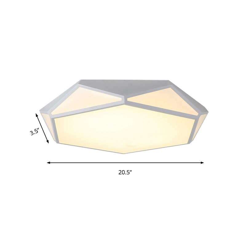 Hexagonal LED Flush Mount Ceiling Light for Modern Restaurants