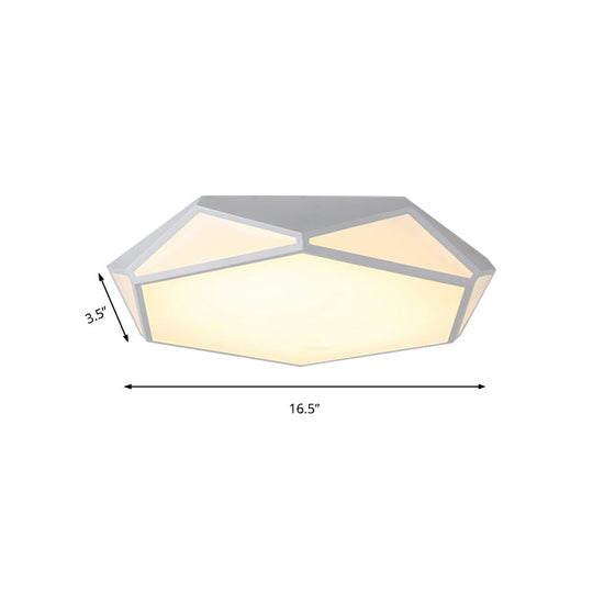 Hexagonal LED Flush Mount Ceiling Light for Modern Restaurants