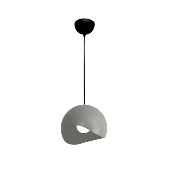 Waveforms Dome Pendant Lamp - Nordic Metal 8/12 1 Head Black/Gray Ceiling Lighting For Living Room