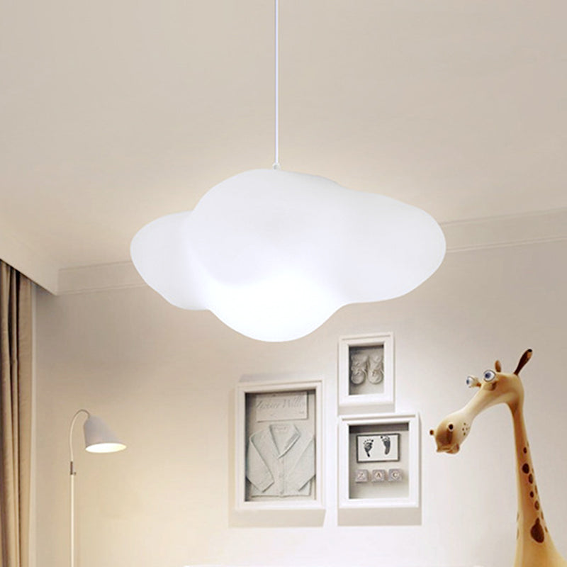 Cartoon Cloud 1-Head Plastic Hanging Light For Playroom