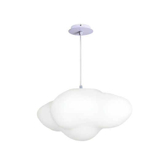 Cartoon Cloud 1-Head Plastic Hanging Light For Playroom