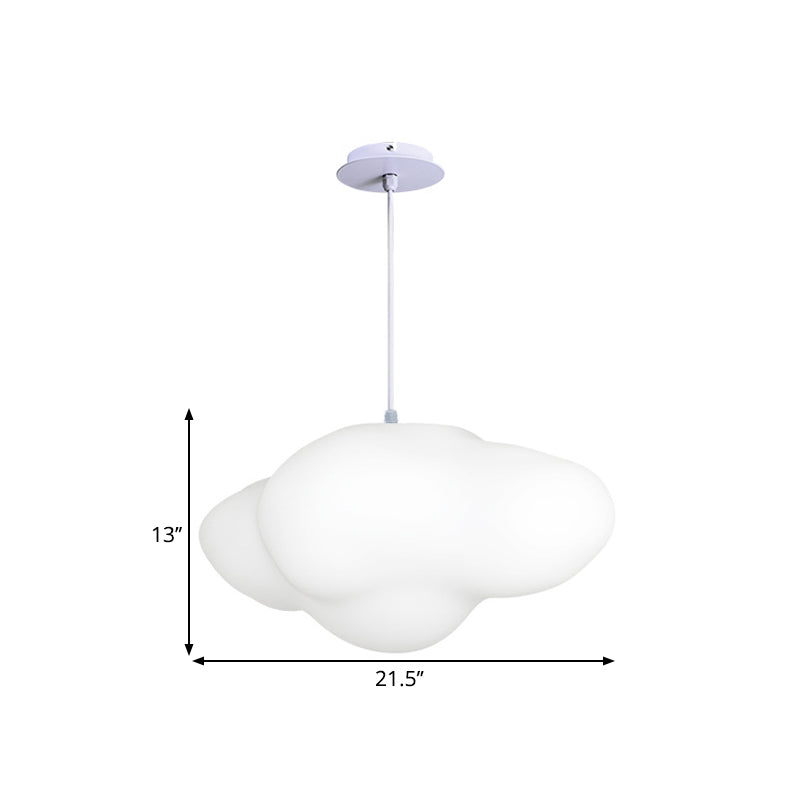 Cartoon Cloud 1-Head Plastic Hanging Light For Playroom