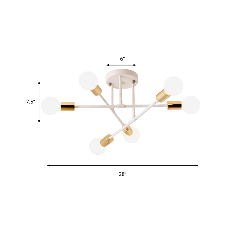 Modern Stacked Linear Ceiling Light: Energy Saving Semi Flushmount for Hotels