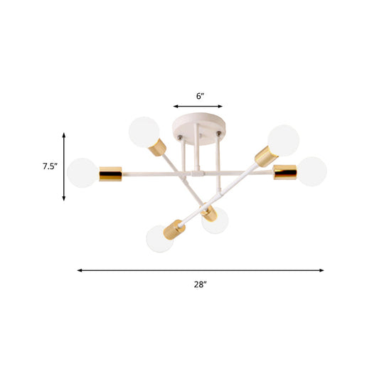 Modern Stacked Linear Ceiling Light: Energy Saving Semi Flushmount for Hotels