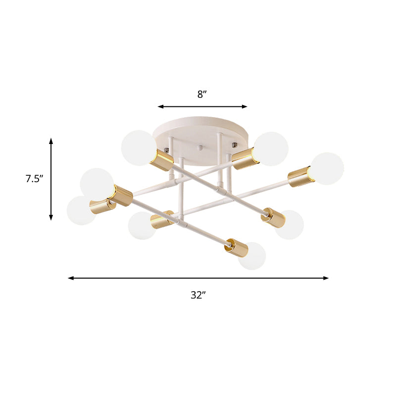 Modern Stacked Linear Ceiling Light: Energy Saving Semi Flushmount for Hotels