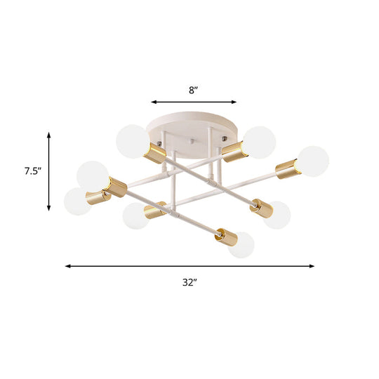 Modern Stacked Linear Ceiling Light: Energy Saving Semi Flushmount for Hotels