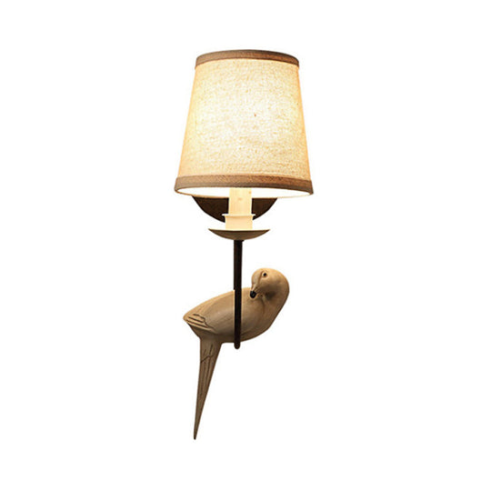 Traditional Nursing Room Wall Sconce With Pigeon Shade Design