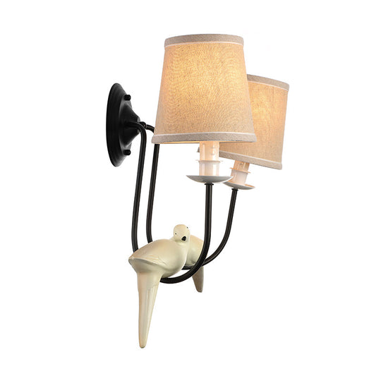 Traditional Nursing Room Wall Sconce With Pigeon Shade Design