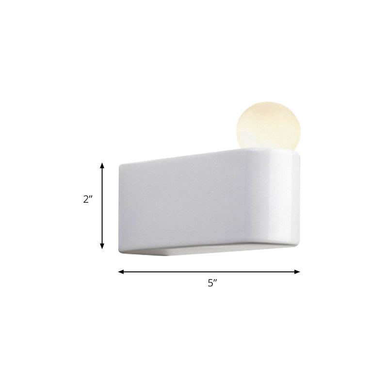 Modern Led Milk Glass Wall Lamp With White Ball Design Available In Small Medium And Large Sizes Or