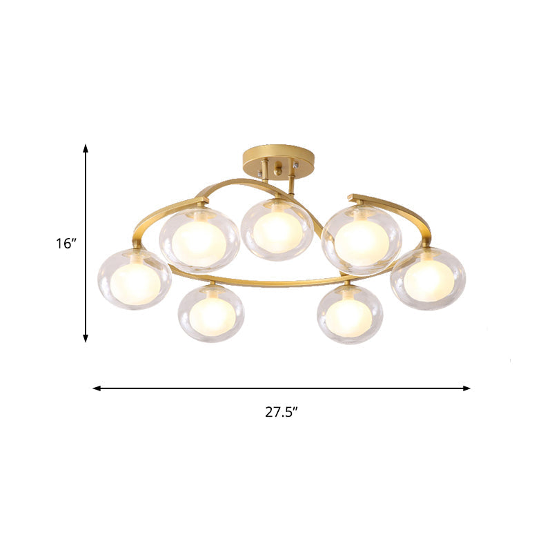 Semi-Ceiling Mount Twist Arm Light with Oval Shade - Contemporary Metal Lamp for Cafes