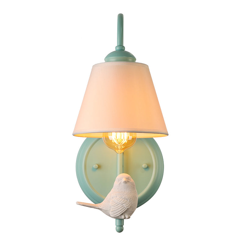 Pigeon Deco Tapered Wall Sconce With Modern Metal Shade Single Head Light