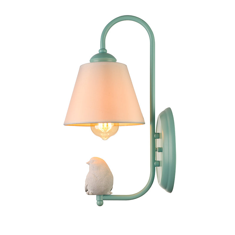 Pigeon Deco Tapered Wall Sconce With Modern Metal Shade Single Head Light