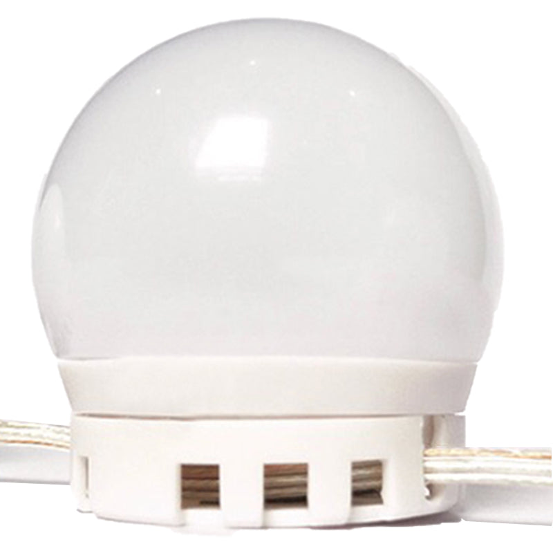 White Led Vanity Strip: Sphere Design For Dressing Room Minimalism And Enhanced Makeup Lighting