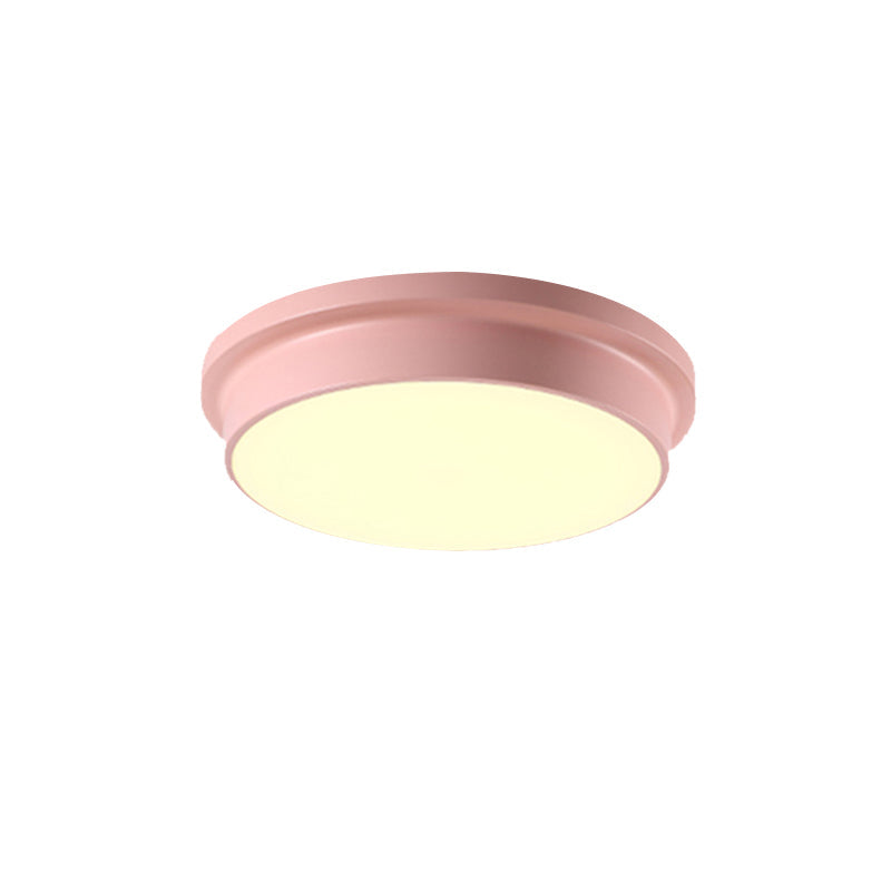 Nordic Macaron Colored Flushmount Ceiling Light For Child Bedroom