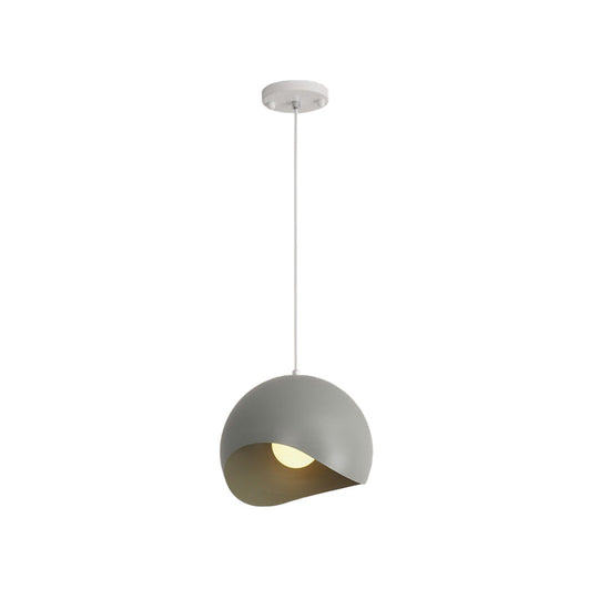 Waveforms Dome Pendant Lamp - Nordic Metal 8/12 1 Head Black/Gray Ceiling Lighting For Living Room