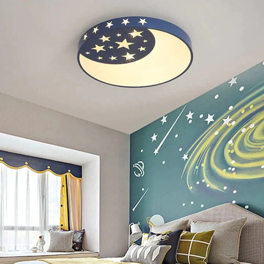 Creative Nordic Star Moon Bedroom Lamp LED Ceiling Lamp