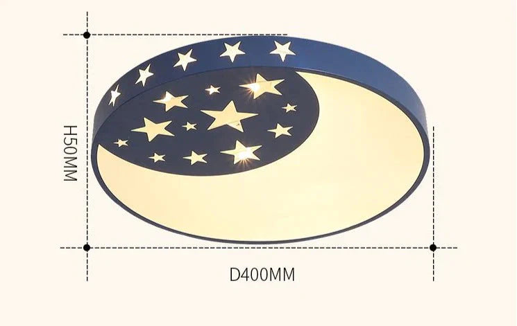 Creative Nordic Star Moon Bedroom Lamp Led Ceiling