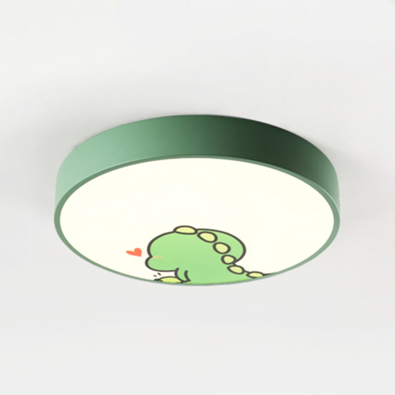 Dinosaur Themed Kid Bedroom Flush Mount Ceiling Light