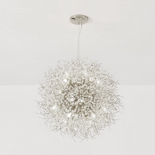 Modern Silver Dandelion Pendant Light For Cafe Restaurant