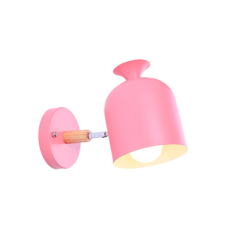 Modern Rotatable Wall Light For Adult Bedrooms - Cup Shade Metal Sconce (Macaron Loft)