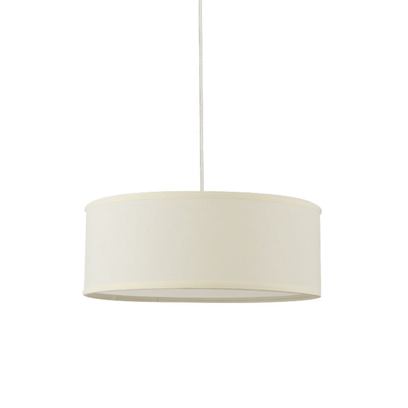 Contemporary White Led Hanging Pendant Lamp - 12/16/19.5 Dia Cylinder Suspension