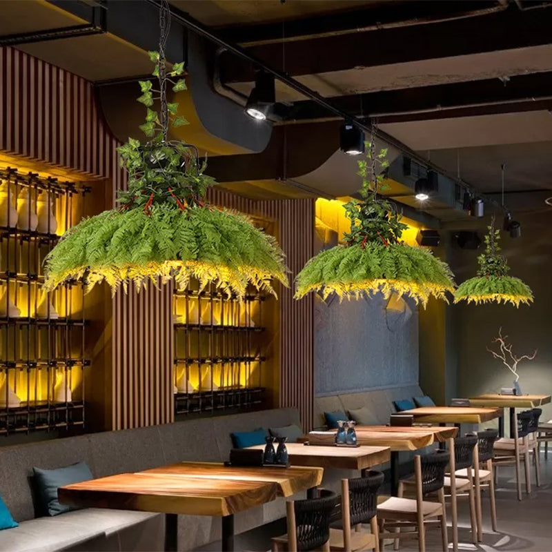 Green Metal Shade Suspension Ceiling Lamp | Warehouse Restaurant Plant Light 14/18 W 1-Bulb Option