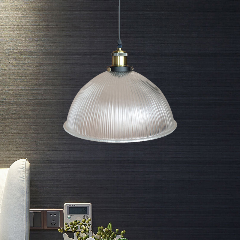 Industrial Dome Prismatic Glass Pendant Ceiling Light - Add A Stylish Touch To Your Living Room