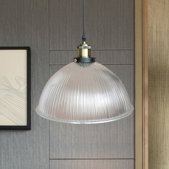 Industrial Dome Prismatic Glass Pendant Ceiling Light - Add A Stylish Touch To Your Living Room